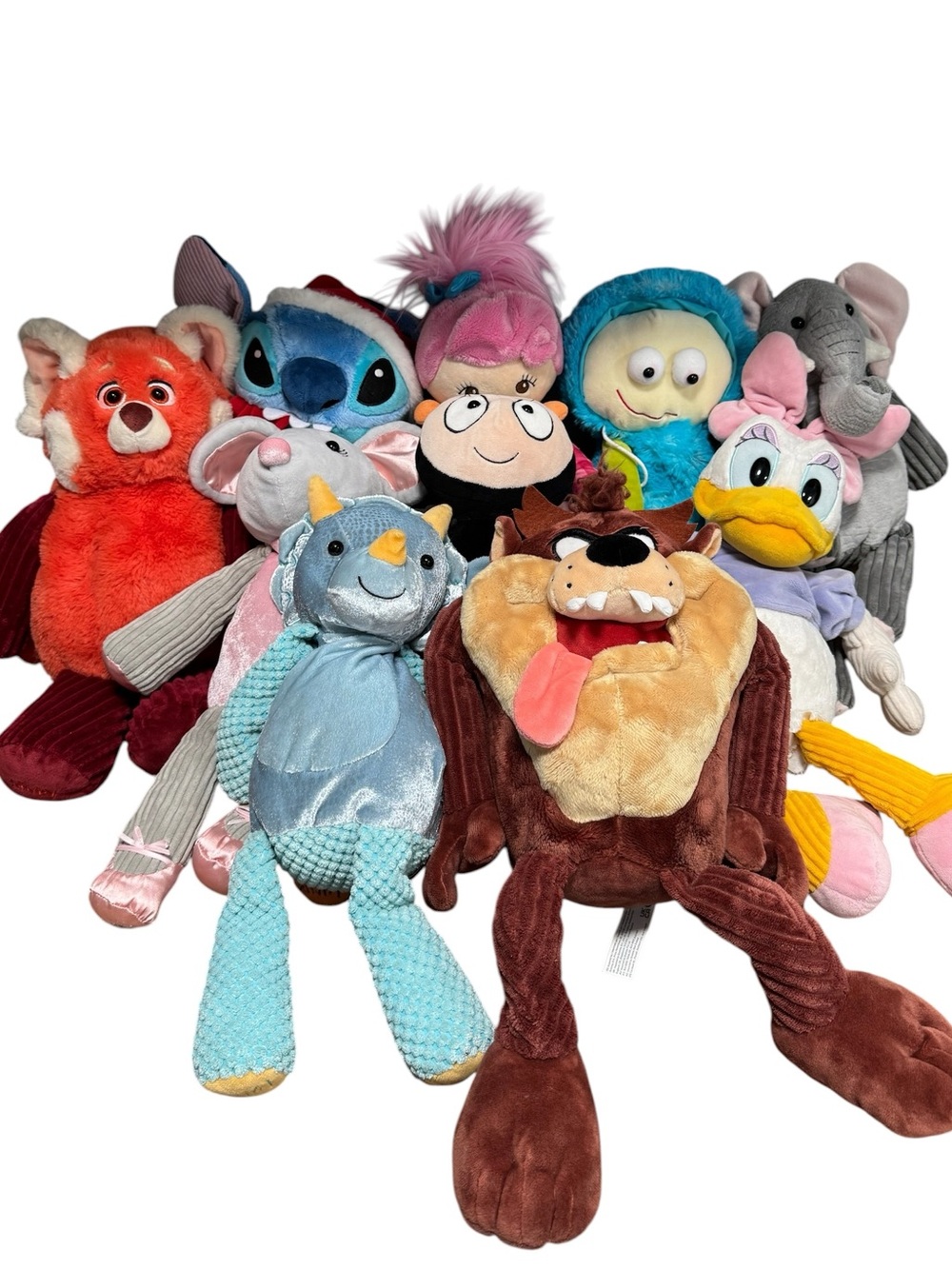 Lot of 10 Scentsy Buddies Bundle Disney Taz Stitch Daisy Red Panda Elephant Dino